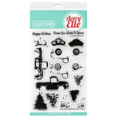 Avery Elle Layered Holiday Truck Clear Stamp Set