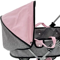 Bambolina Doll Pram with Adjustable Canopy