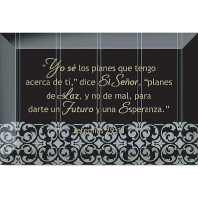 Yo Sé Los Planes Que: For I Know The Plans Glass Plaque with Easel