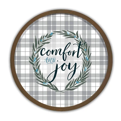 Comfort and Joy Round Framed Print Wall Art