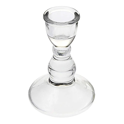 12 Pack: 3.5" Glass Taper Candle Holder by Ashland®