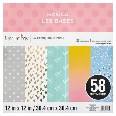 Basics Paper Pad by Recollections™, 12" x 12"
