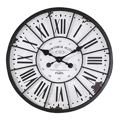 Hello Honey® Turn of The Century Style Metal & Wood Wall Clock