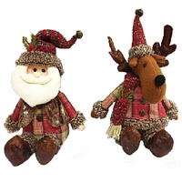 Santa's Workshop Sitting Santa & Reindeer Pal Set