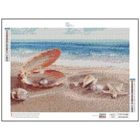Sparkly Selections Beginner Seashells by the Seashore Diamond Painting Kit