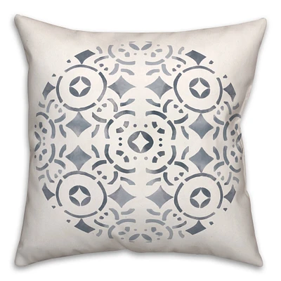 Watercolor Medallion 18" x 18" Indoor / Outdoor Pillow