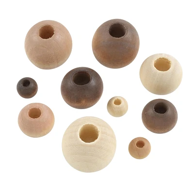 6 Pack: Wooden Round Beads by Bead Landing™