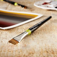 Golden Taklon Short Handle Angle Shader Brush by Artist's Loft™ Vienna