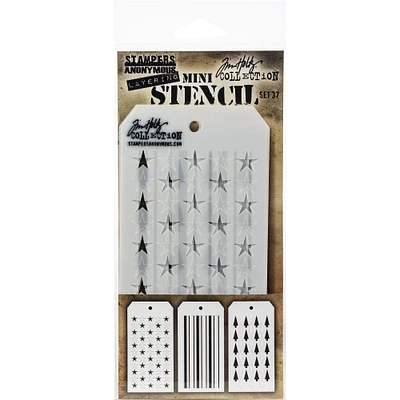 Stampers Anonymous Tim Holtz® Mini #37 Layering Stencil Set