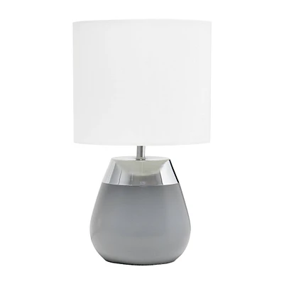 Simple Designs 14" Metal Touch Table Lamp