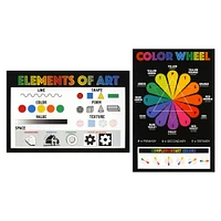 12 Packs: 2 ct. (24 total) Color Wheel & Elements of Art Posters by B2C™