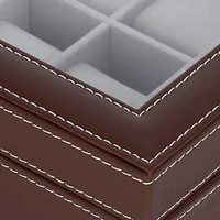 Pecan Brown Dozen Leather Watch Box