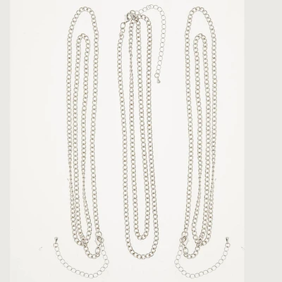 Rhodium Curb Chain Necklaces By Bead Landing™