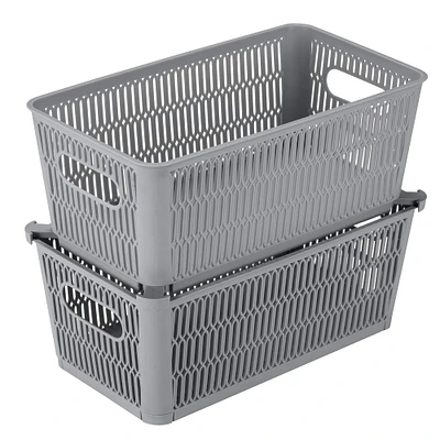 Simplify Slide 2 Stack It Small Storage Tote Baskets, 2ct.