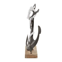 16.5" Brown Traditional Anchor Sculpture