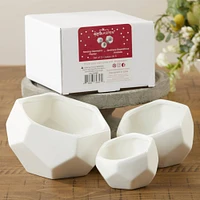 Kate Aspen Geometric Ceramic Planter Set