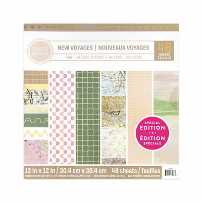 Craft Smith 12" x 12" New Voyages Paper Pad, 48 Sheets