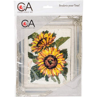 Collection D'Art Sunflowers Stamped Needlepoint Kit