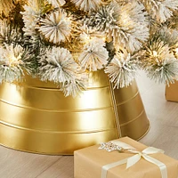 Glitzhome® 22" Christmas Painted Gold Metal Tree Collar