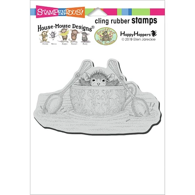 Stampendous® Teacup Paddler House Mouse Cling Stamp
