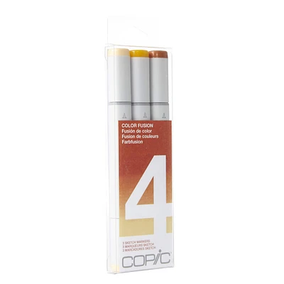 6 Pack: Copic® Sketch Marker Color Fusion Set 4, 3 Color Yellow Red