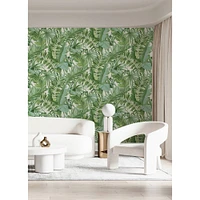 Katie Hunt Green Tropical Palm Leaf Wall Mural