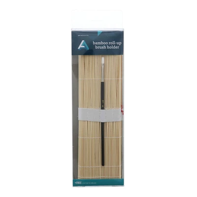 8 Pack: Art Alternatives Bamboo Roll-Up Brush Holder