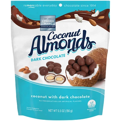 Edward Marc Chocolatier® Coconut Almonds with Dark Chocolate