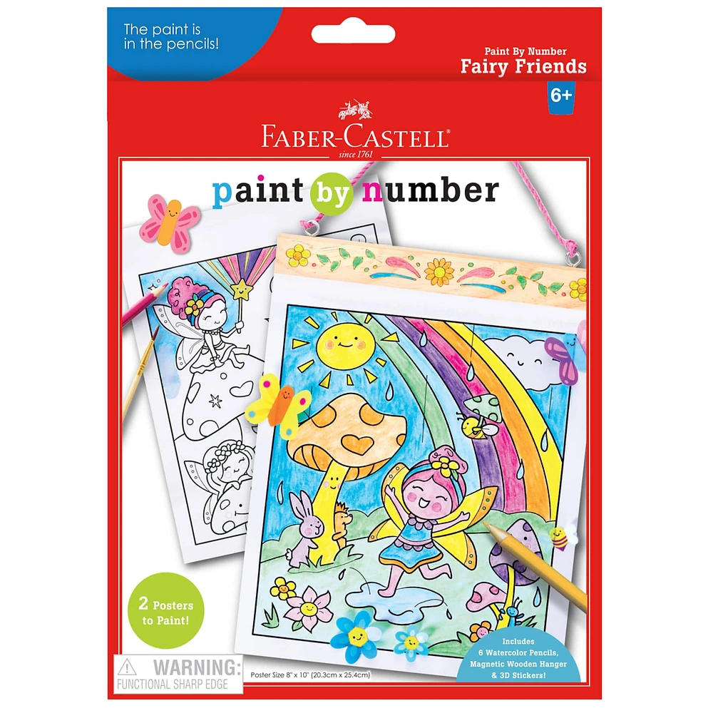 Faber-Castell® Fairy Friends Paint by Number Wall Art Kit
