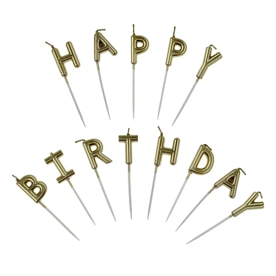 Gold Birthday Candle Set by Celebrate It™