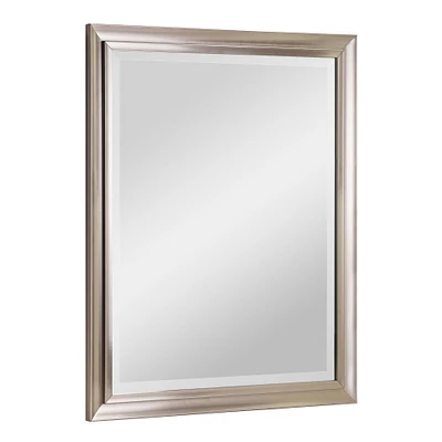 Head West Brushed Nickel Framed Wall Mirror