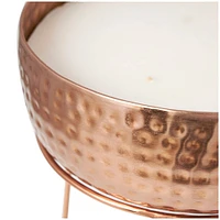 Vanilla Marshmallow Scented 4-Wick Candle in Copper Tripod Bowl