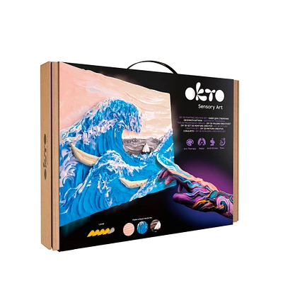 OKTO Sensory Art 3D Hokusai The Great Wave Clay Painting Kit