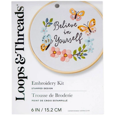 Believe in Yourself Embroidery Kit by Loops & Threads®