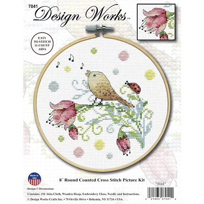 Design Works™ 8'' Round Bird Counted Cross Stitch Kit