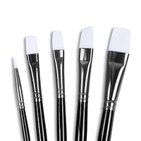 12 Pack: Angelus® White Synthetic Acrylic 5 Piece Brush Set