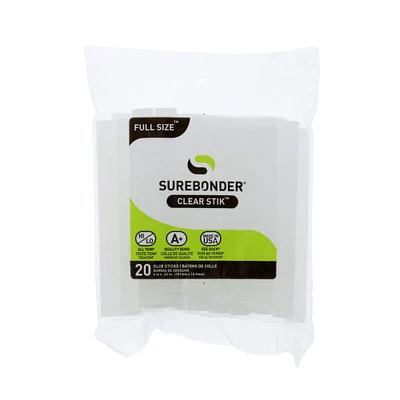 Surebonder® Clear Stik™ 4'' Glue Sticks, 20ct.