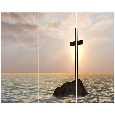 Designart - Jesus Christian Cross in Bay View