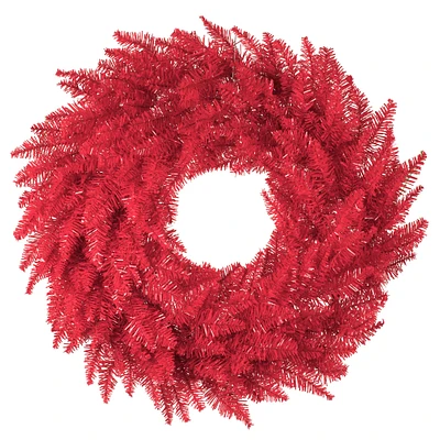 24" Unlit Red Fir Artificial Christmas Wreath