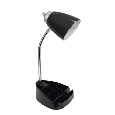 LimeLights 18.5" Gooseneck Desk Lamp with Tablet Stand and Charging Outlet