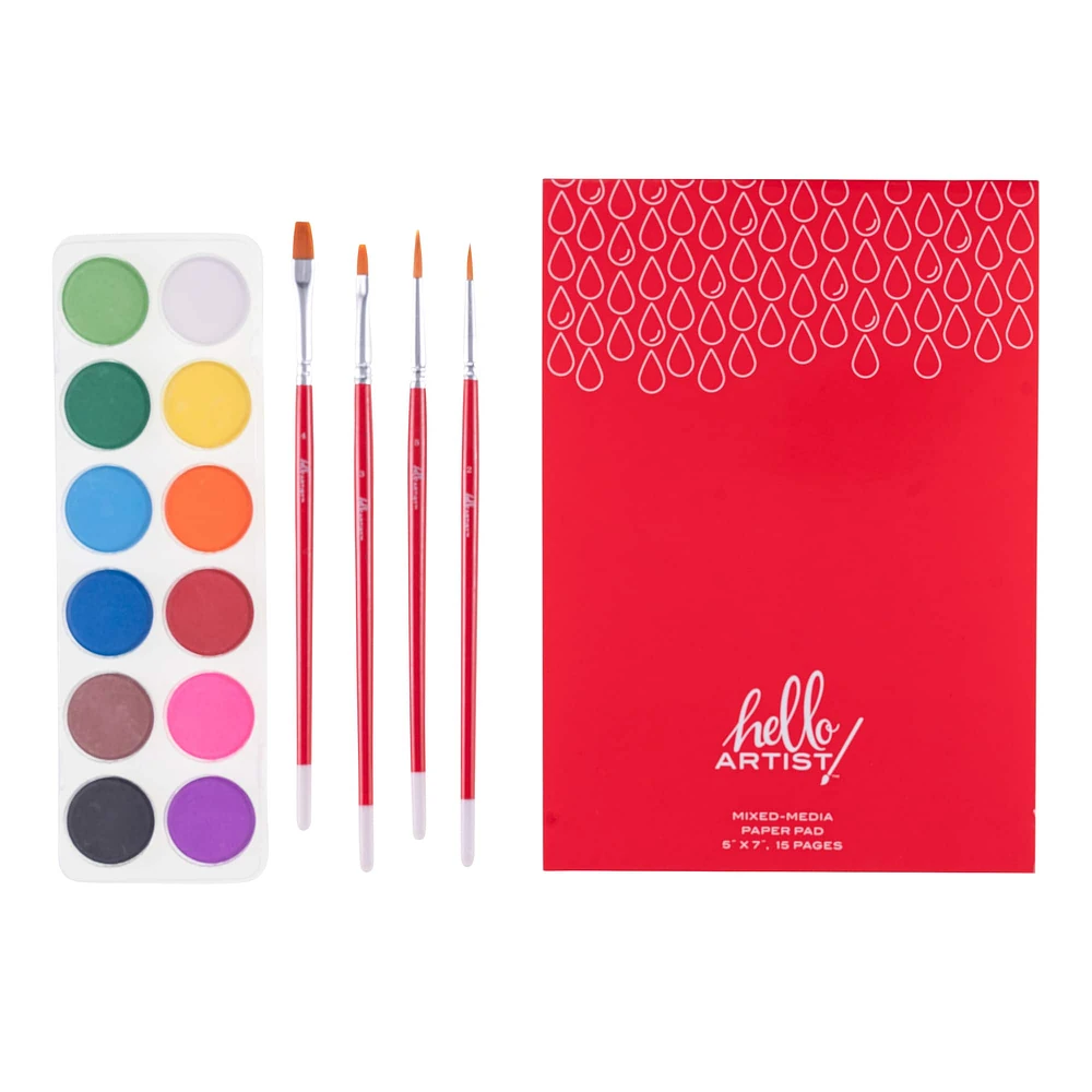 Hello, Artist!™ 17-Piece Watercolor Set