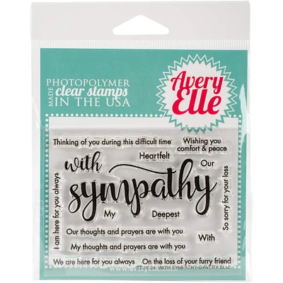 Avery Elle With Sympathy Clear Stamp Set
