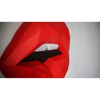 Papercraft World Red Lips 3D Papercraft Wall Art DIY Kit