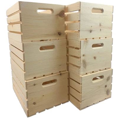 Wilson® Enterprises 18" x 10" Pine Handle Crates, 6ct.