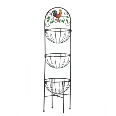 3.5ft. Rooster 3-Tier Kitchen Basket