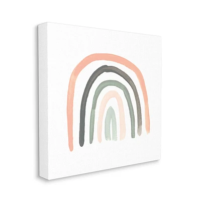 Stupell Industries Sweet Rainbow Arches Soft Green Pink Pastels Canvas Wall Art
