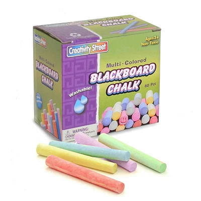 Creativity Street® Blackboard Chalk, Multicolored, 12 Packs of 60 