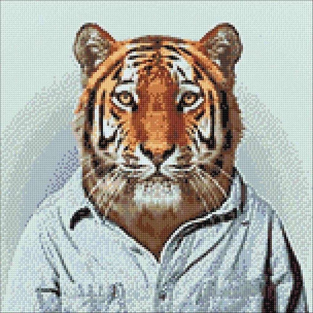 Wizardi Mr. Tiger Diamond Painting Kit