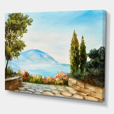 Designart - Mountains View By The Sea Side