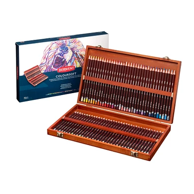 Derwent® Coloursoft Pencil 72 Color Wood Box Set